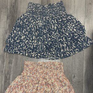 🩷 set Rails floral mini Skirt lot of 2 Addison size small s light layered tiers